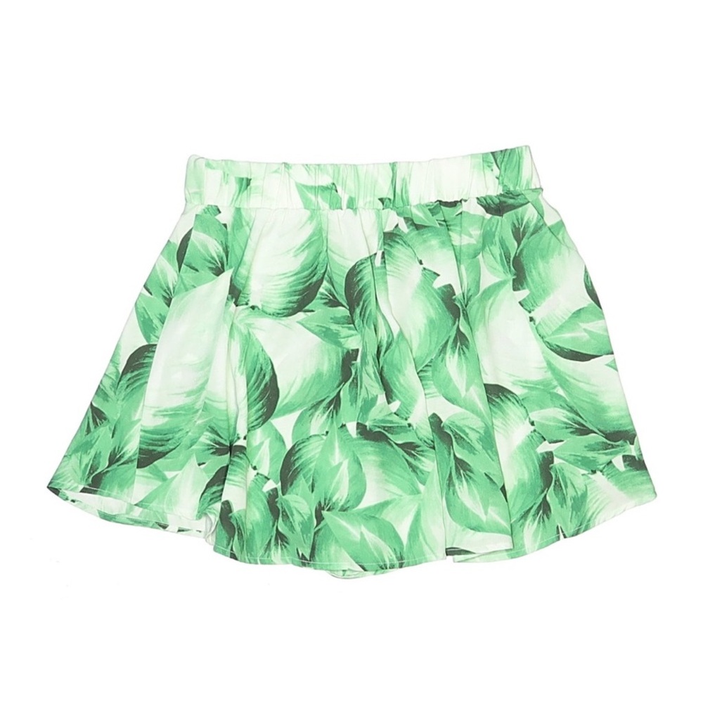 Show Me Your Mumu Green Leaf Pull On High Rise Shorts - Picture 2 of 3
